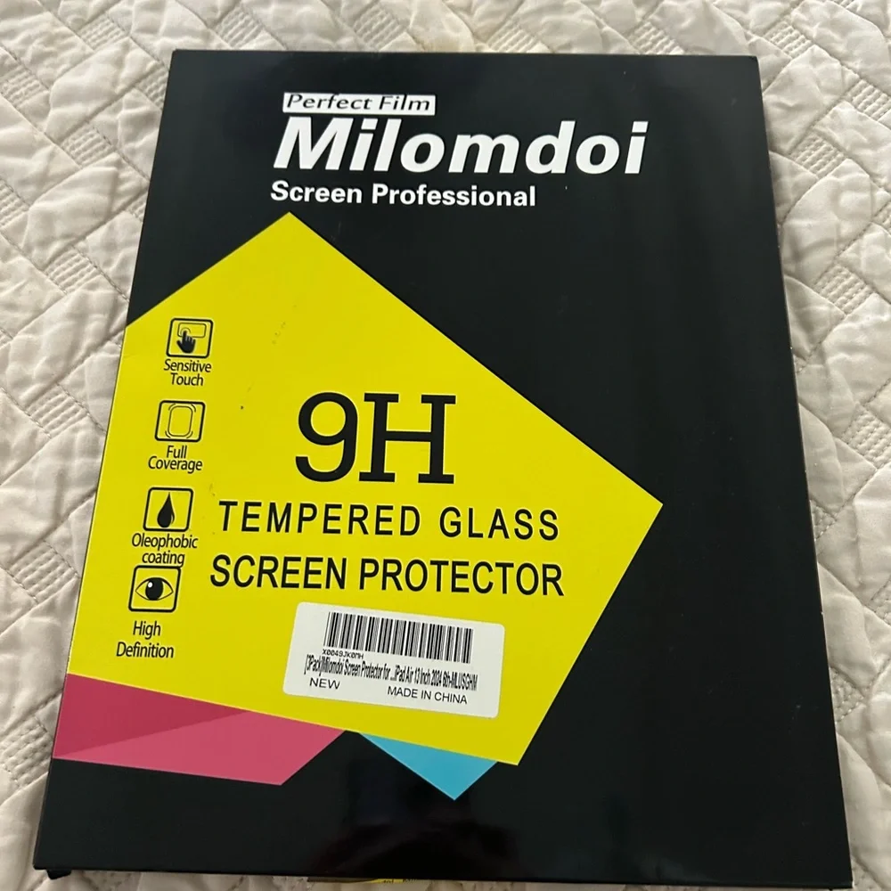 NEW Milomdoi 3 Pk Screen Protector iPad Air 13” 2024 6th Gen L9H Tempered Glass